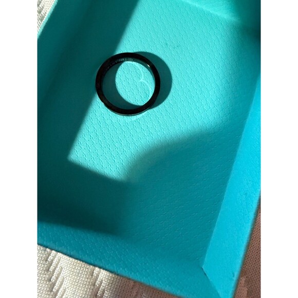 Tiffany & Co. 1837 Narrow Ring Size 10 Black Titanium - Picture 4 of 5